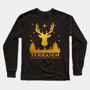 Copy of Terrasen deer and star golden design Long Sleeve T-Shirt